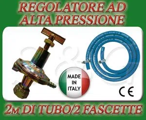 Sconosciuto REGOLATORE Alta Pressione CUCINE STUFE BARBECUE Gas + 2M di Tubo + 2 Fascette
