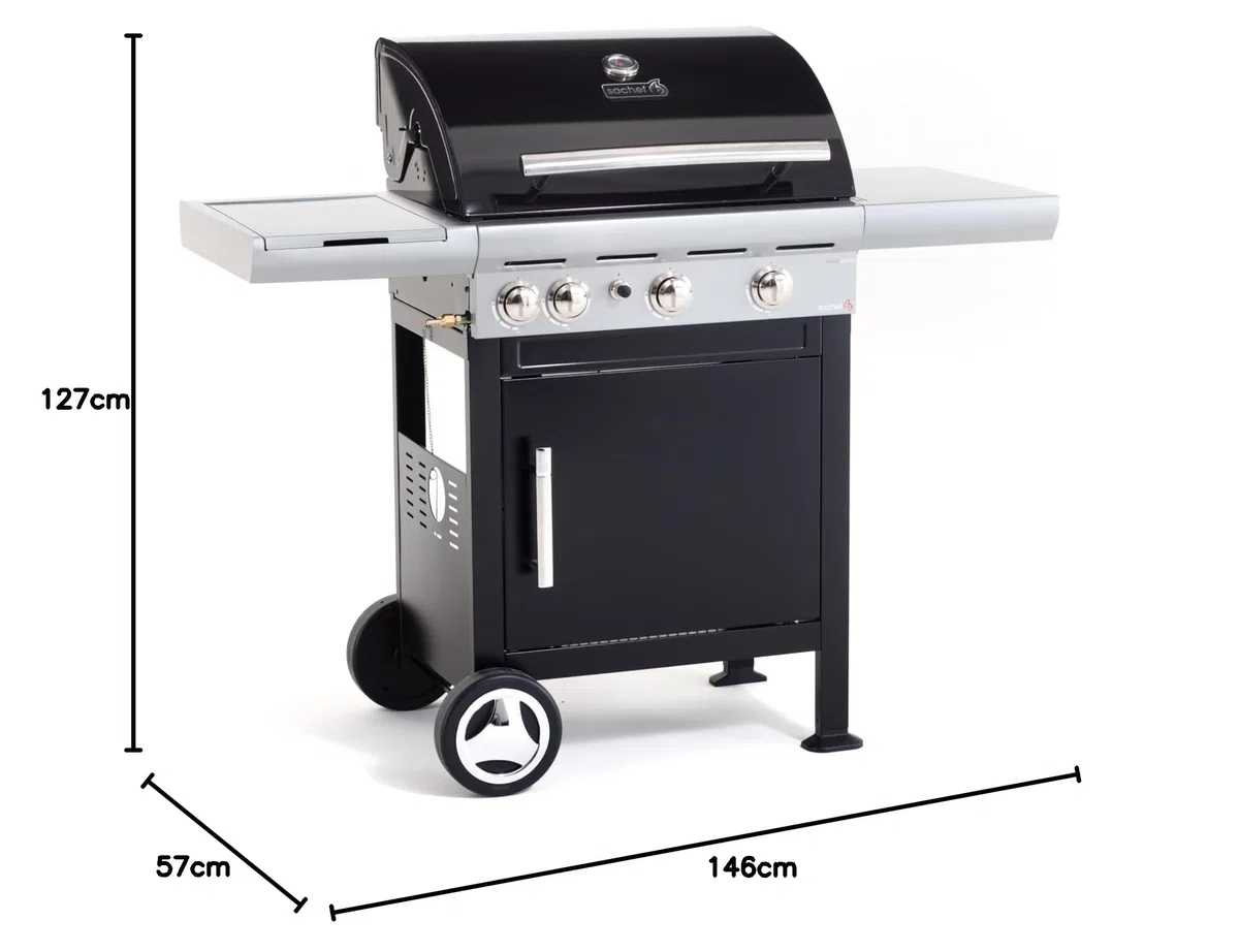Sochef Mistergusto Barbecue Nero 127x57x146 cm