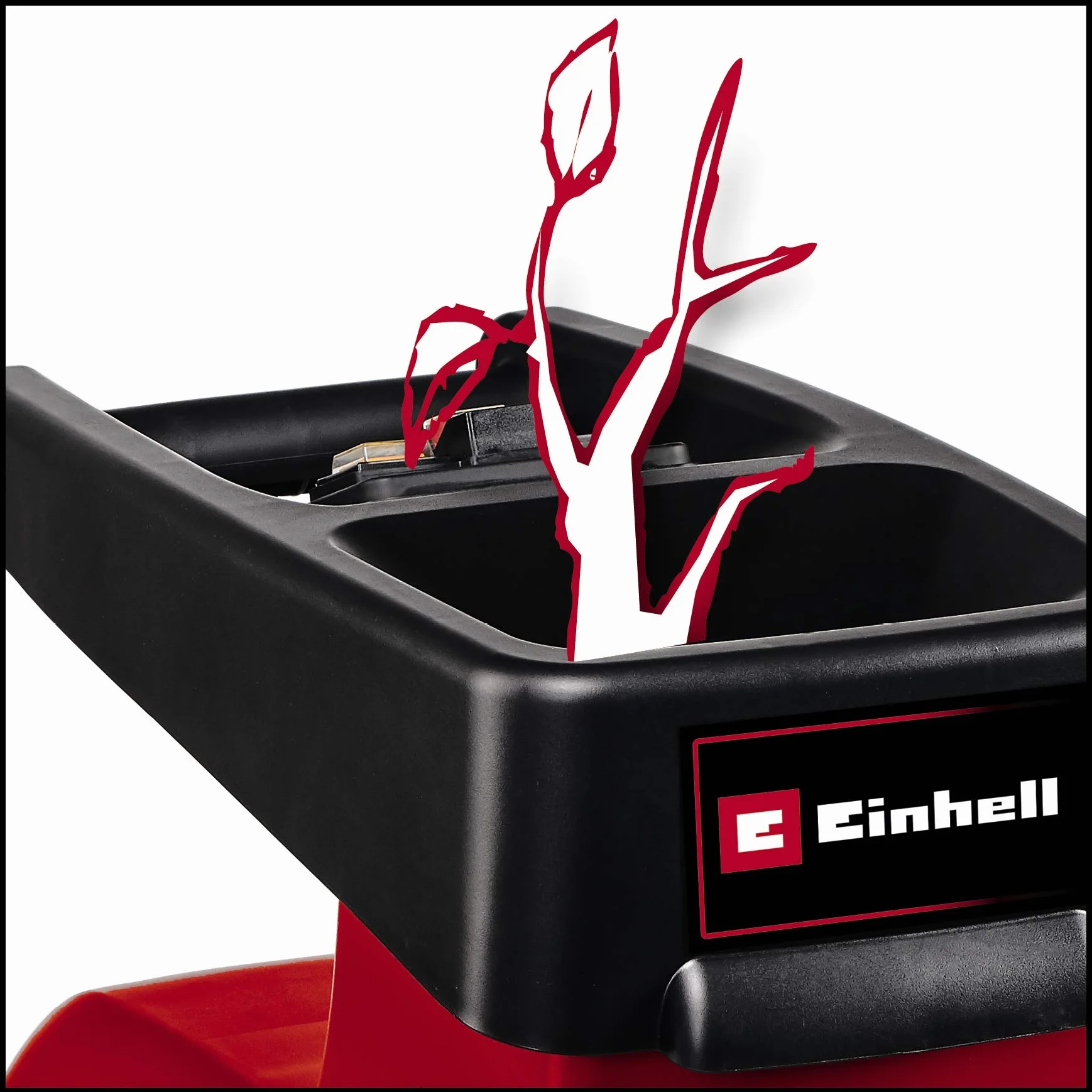 Einhell GC-RS 60 CB - Frantoio silenzioso per piante (2800 W, cilindro da taglio, vassoio da 60 L, interruttore di sicurezza integrato)