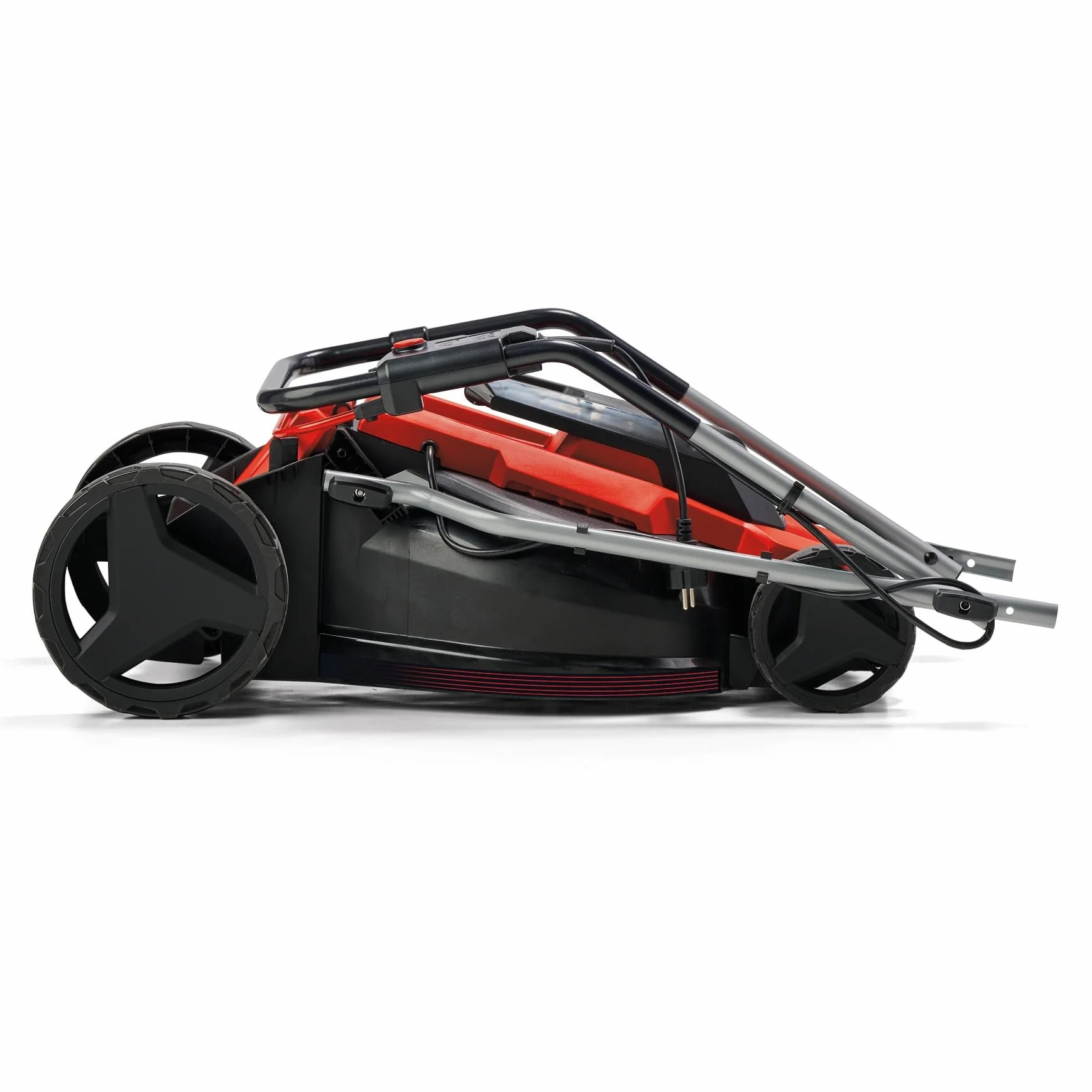 Einhell tosaerba elettrico GC-EM 1600/37 (1.600 W, larghezza di taglio 37 cm, fino a 700 m², cesto raccoglierba da 38 L, regolazione centrale dell'altezza di taglio da 20 a 60 mm)