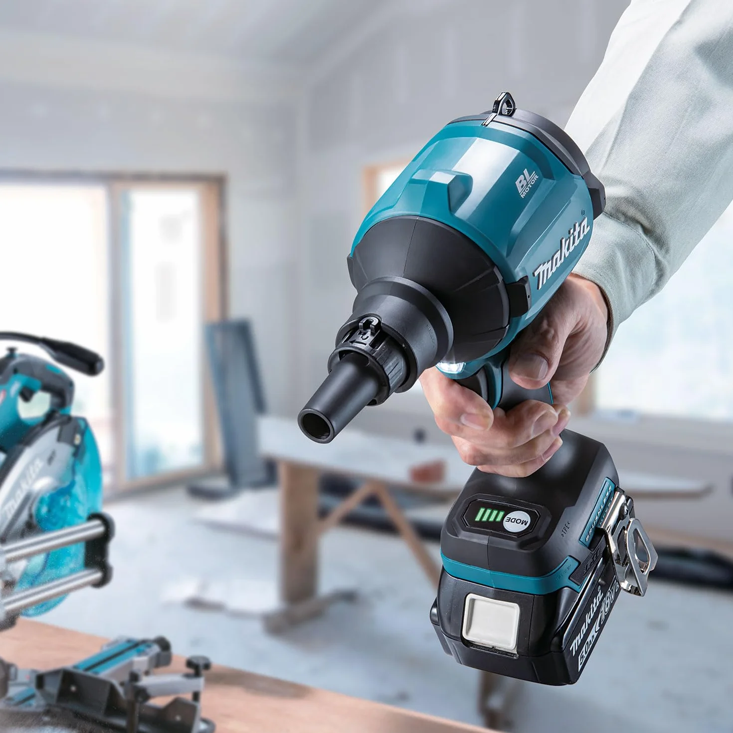 Soffiatore a pistola 10,3kPa 18V LXT BL Makita DAS180Z (senza batterie, senza caricabatterie)