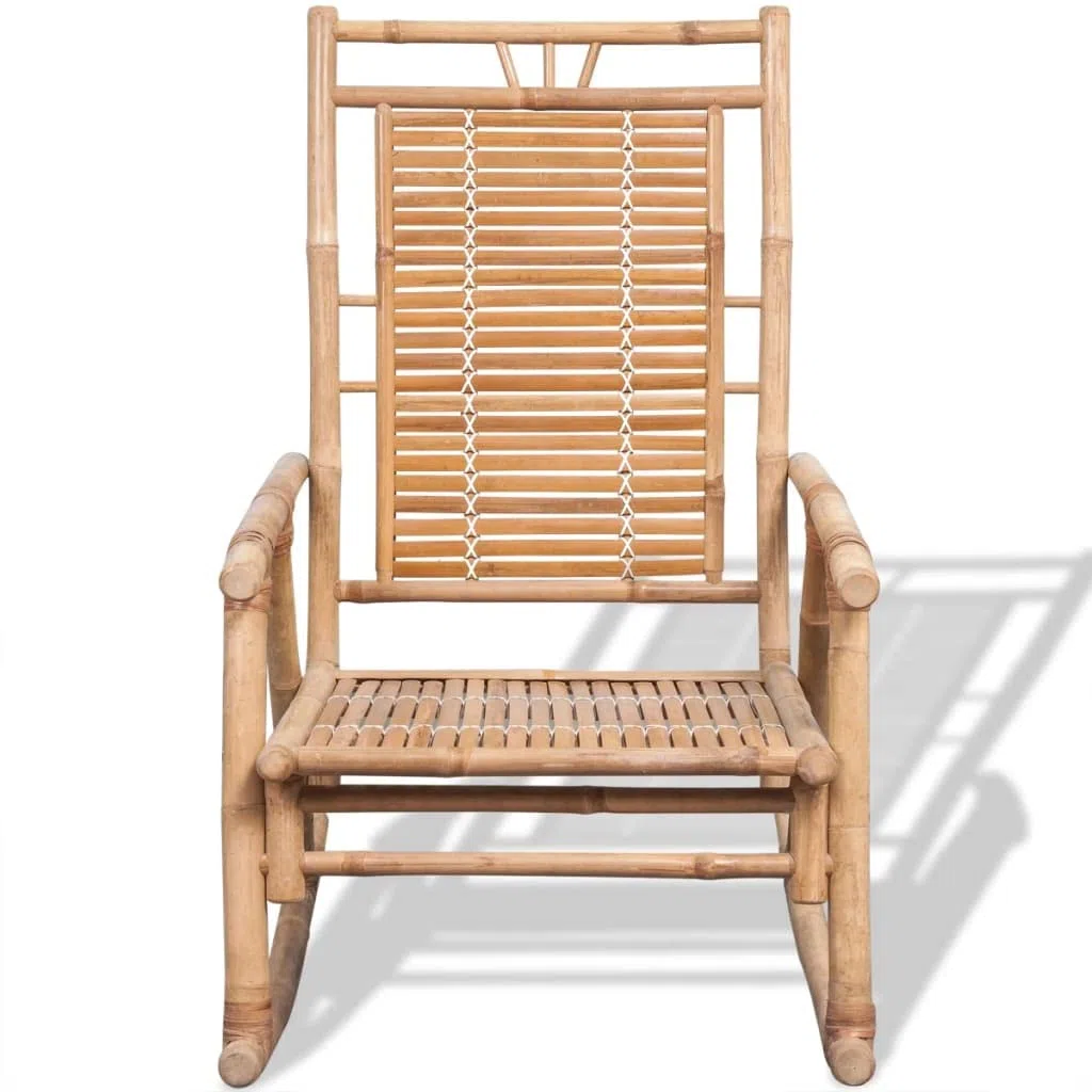 Sedia,Poltrona Da Giardino In Bambù, Divano A Dondolo Per Giardino, Bordo Piscina, Terrazza, Balcone, Soggiorno, Ufficio A Dondolo, In Bamboo