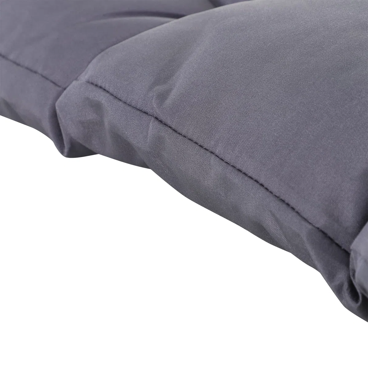Outsunny Cuscino da Giardino 2 Posti per Sedute da Esterno con Schienale e 6 Lacci, Cuscino da Esterno Imbottito in Cotone e Poliestere, per Divani Dondoli Panche, 132x110x10 cm, Grigio Scuro