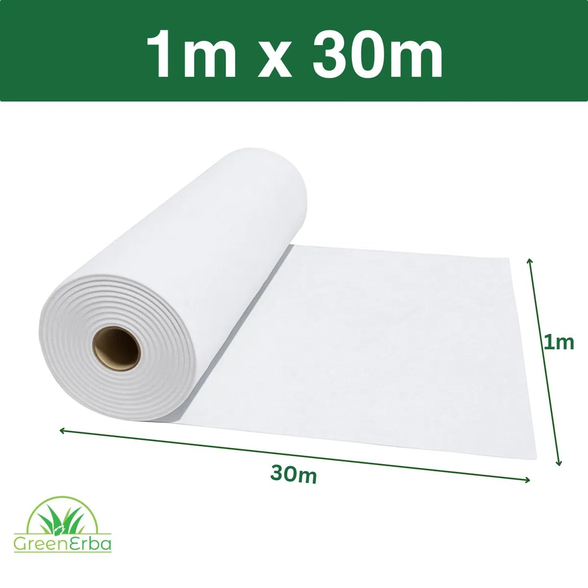 Feltro geotessile 30m² 400g/m2 Poliestere (PES) - Tessuto permeabile all'Acqua - 1 x 30m - Drenaggio Stagno/terrazza/Giardino - Separazione Ghiaia/Sabbia/pavimentazione/Gas Sintetico