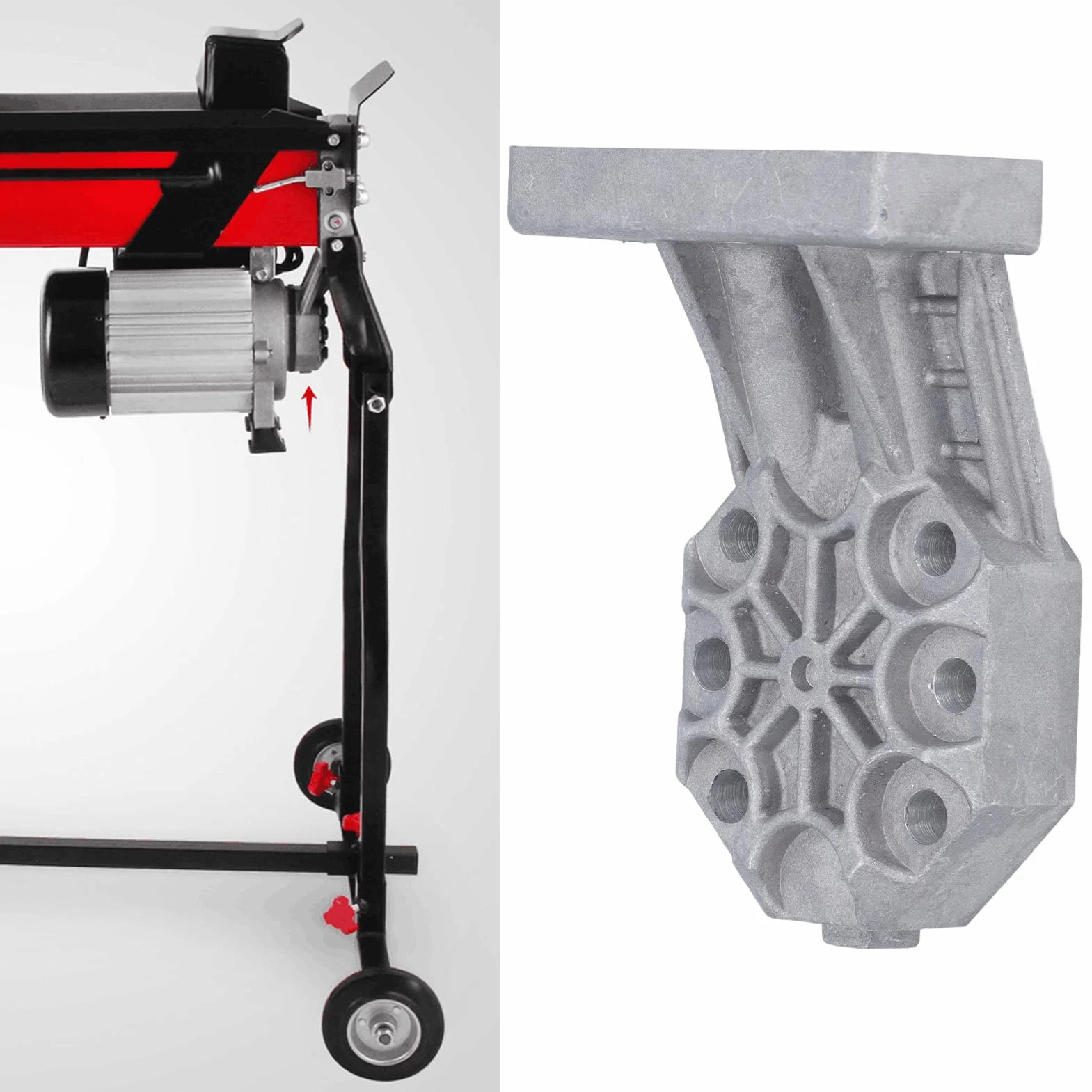Alloggiamento in Fusione per Pompa Spaccalegna Idraulica, Staffa di Ricambio per Spaccalegna Elettrici, Universale per Spaccalegna Elettrici Idraulici con Guarnizioni