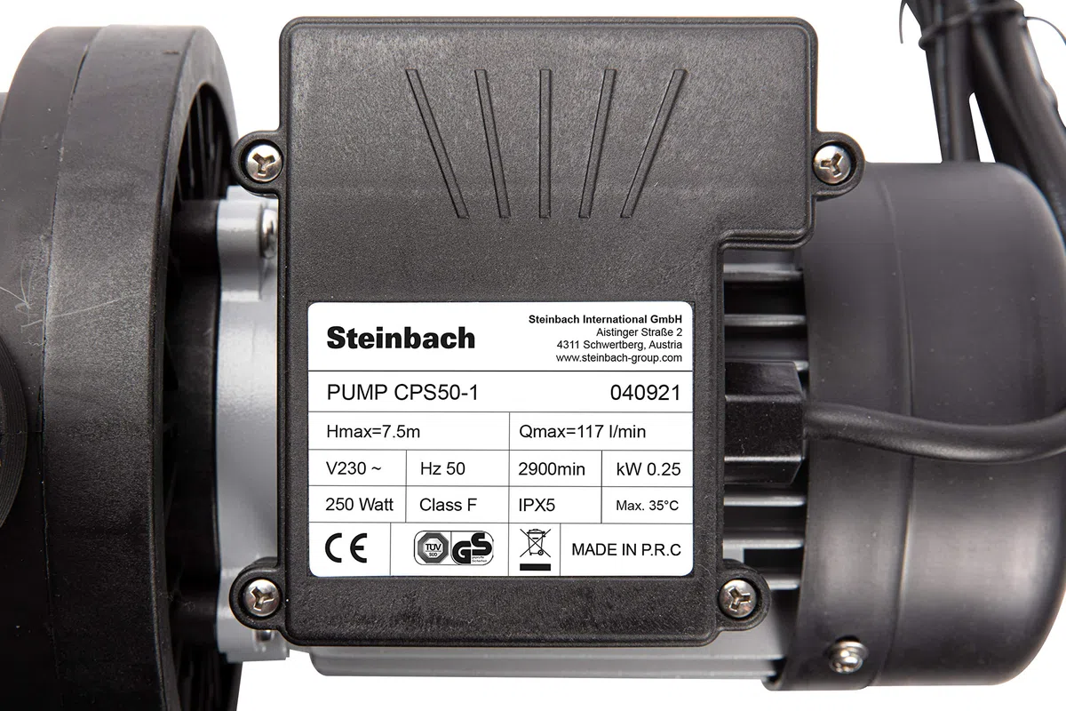 Steinbach SPS 50-1 - Pompa a filtro, 117 l/min, 250 W, 230 V, nero
