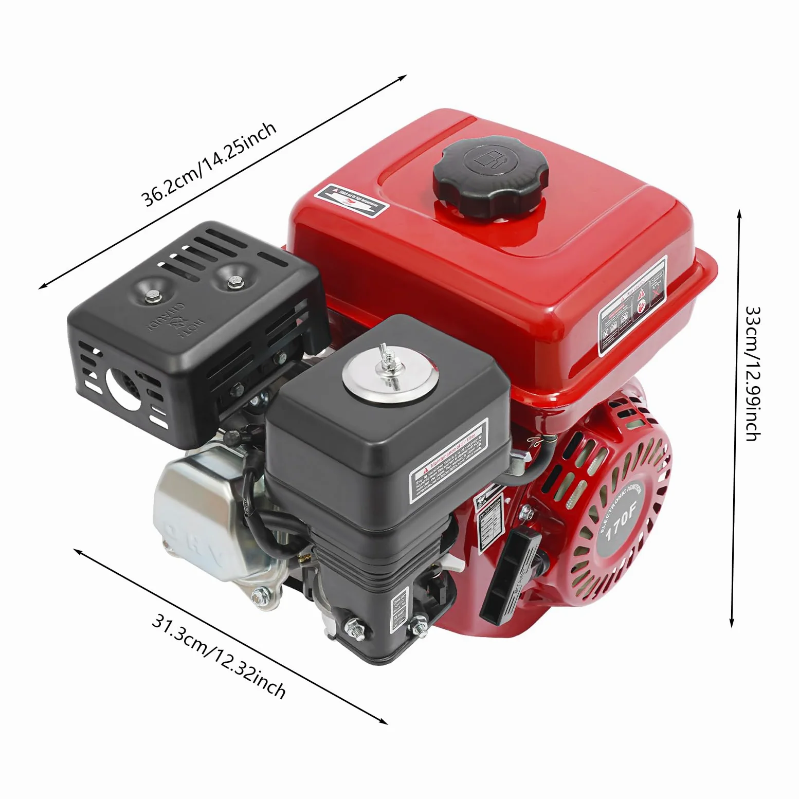 Motore a benzina per go kart, 7,5 CV 4 tempi OHV, motore a benzina 210cc, motore 4kW, motore stazionario 3600 giri/min per tosaerba, go kart, idropulitrici ad alta pressione