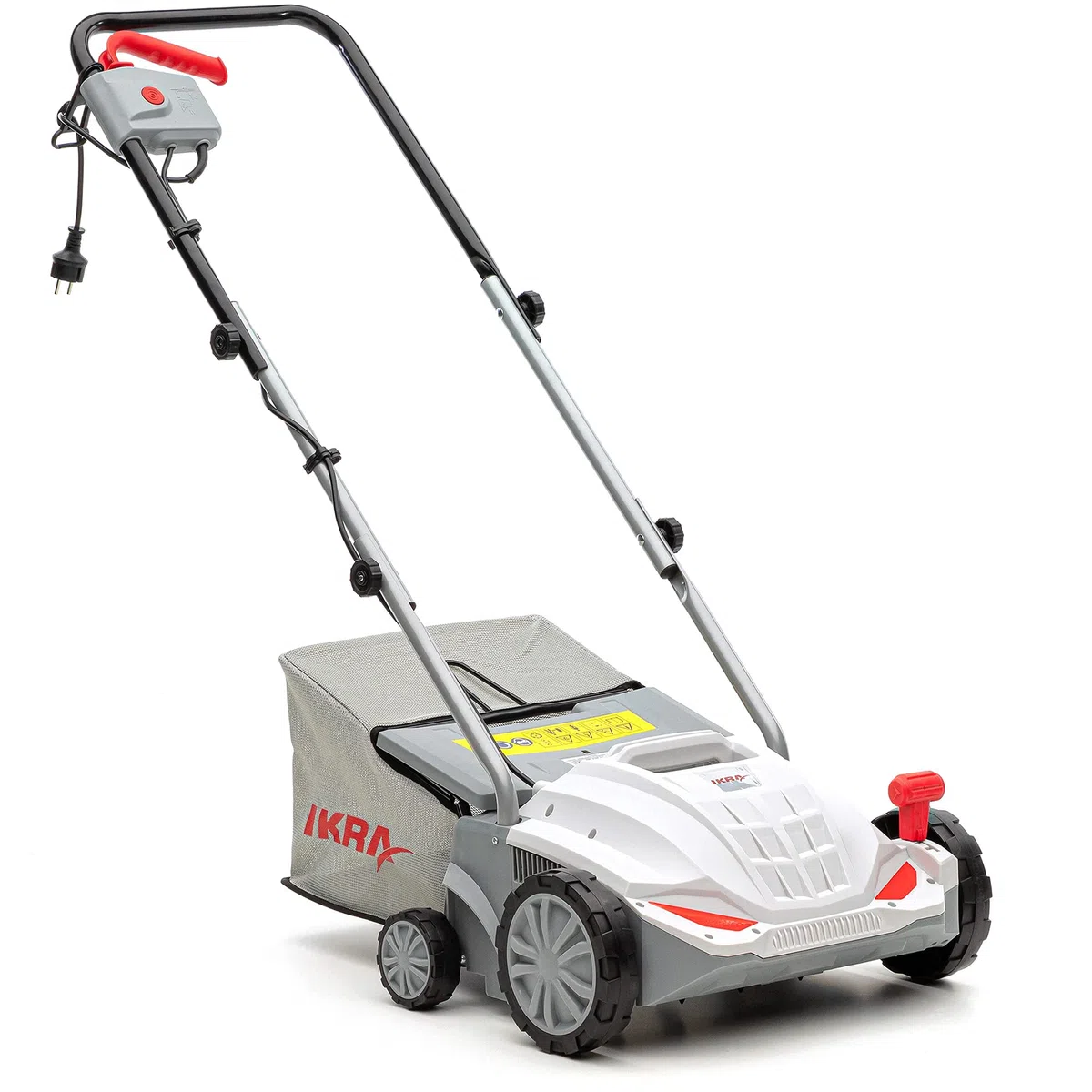 IKRA scarificatore arieggiatore elettrico IEVL 1532, cesto di raccolta 30l, larghezza 32cm, profondità di lavoro regolabile, 1500W