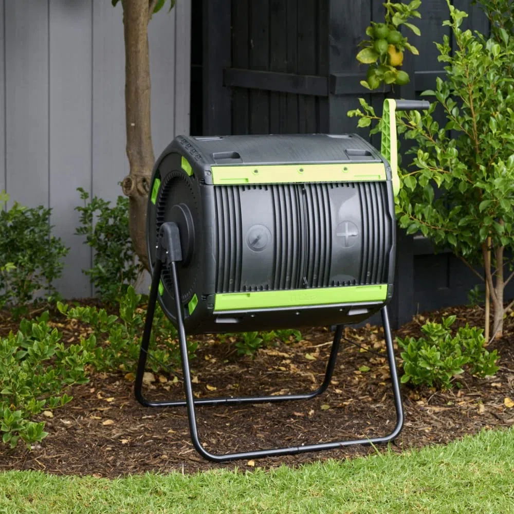 Compostiera rotante a doppio cestello 180 litri + Carrello Raccolta Compost ● Semplifica e velocizza il compostaggio ● Anti-roditori
