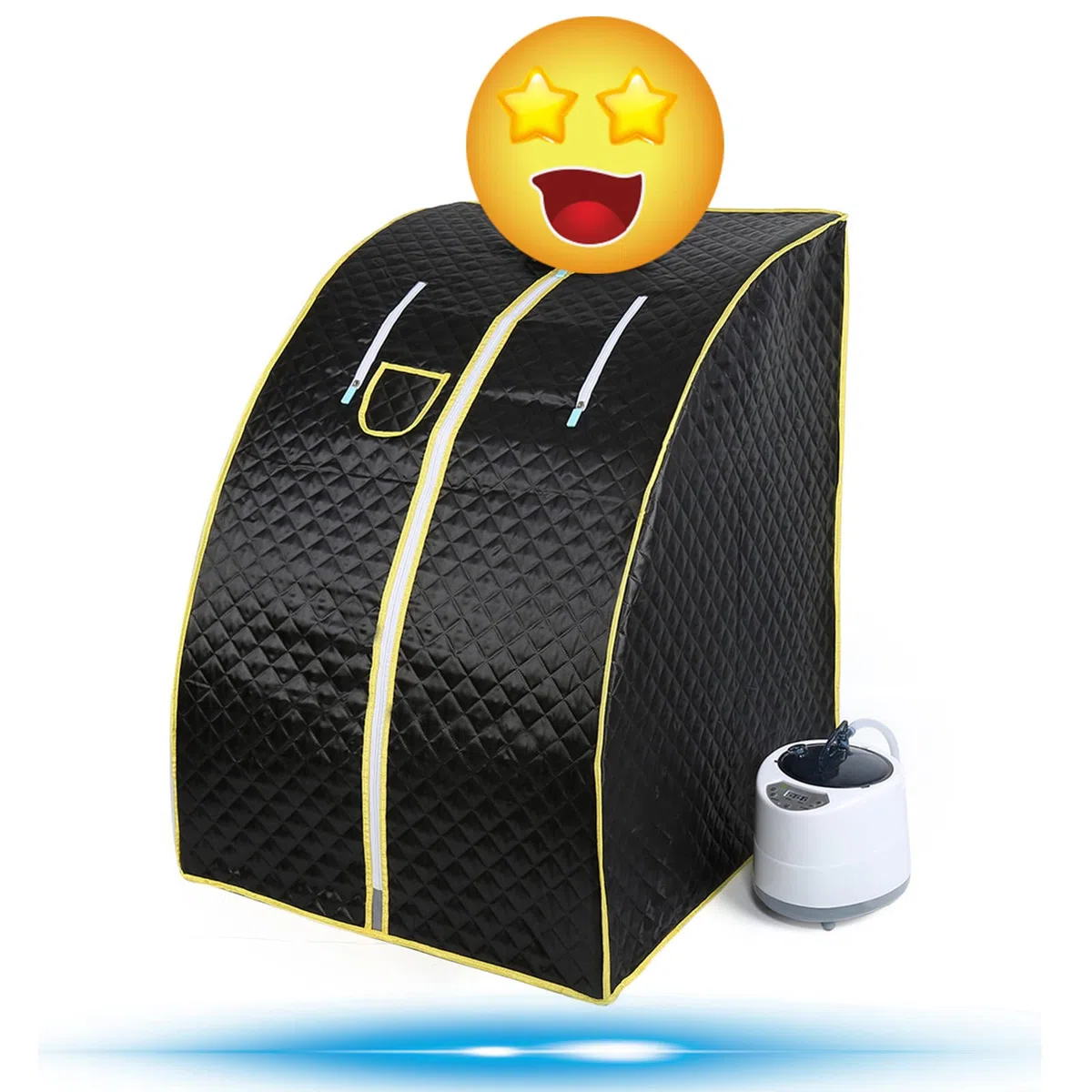 sauna portatile, sauna a vapore domestica, 1000 W, regolabile (livello di temperatura e tempo), la temperatura più alta è di circa 60 ℃, con un telecomando (vapore,nero)
