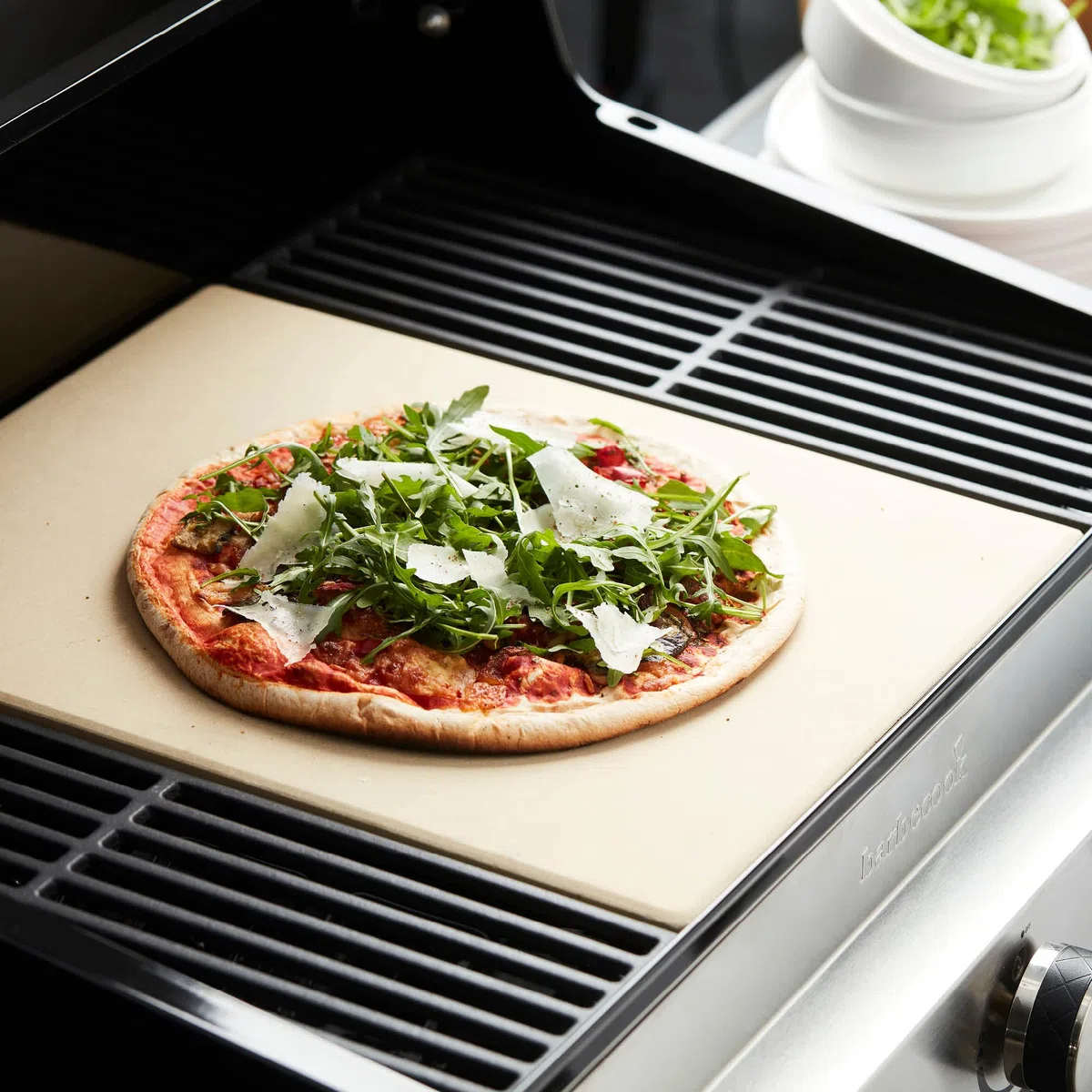 Barbecook Pietra Naturale per Pizza, Pietra per Pizza in Argilla refrattaria, Pietra per Pizza al Barbecue, Accessori per Barbecue, 43 x 35 x 1,2 cm