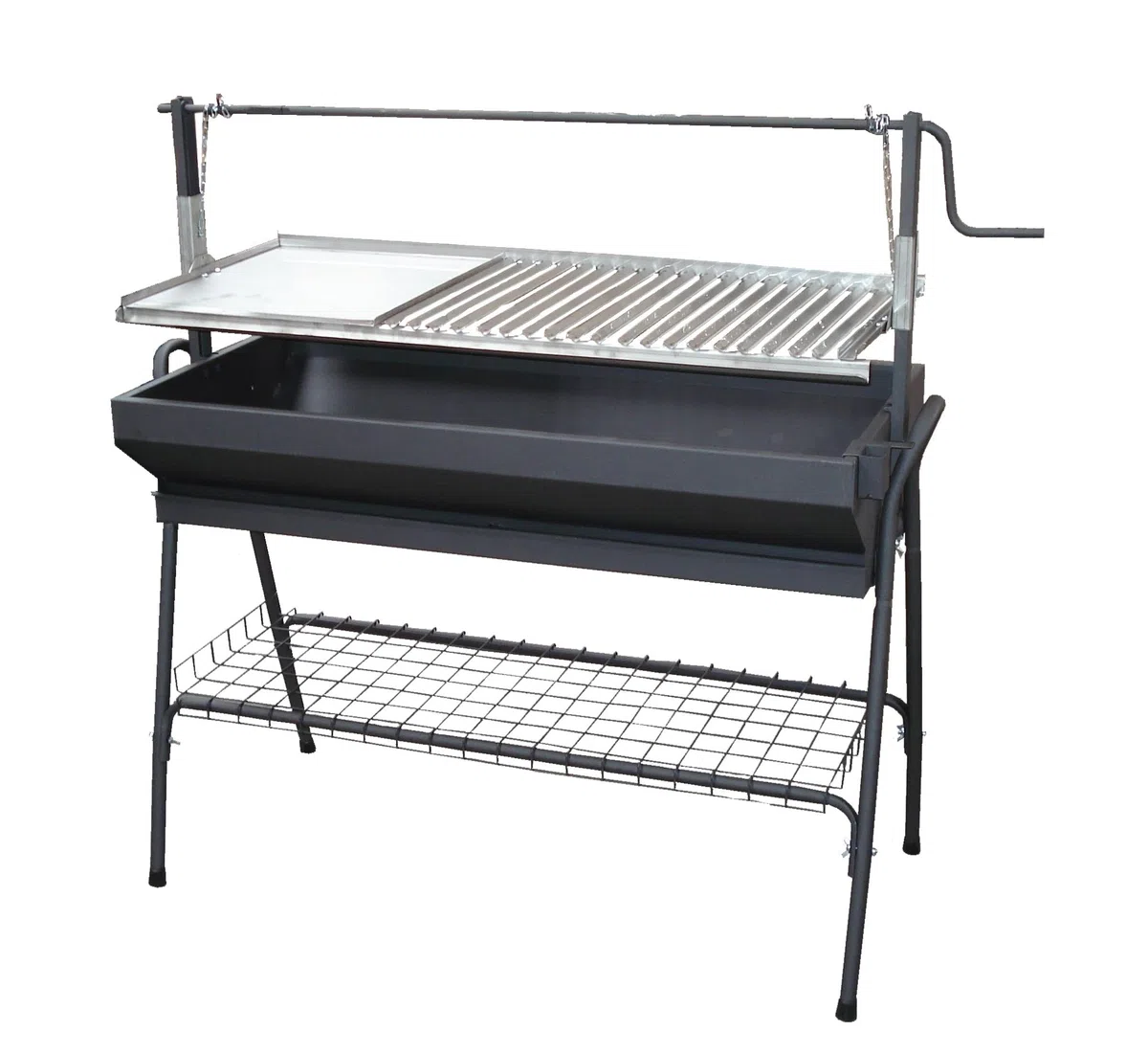 Imex El Zorro 71764 - Barbecue con griglia e Sollevatore, Nero, 80 x 50 x 115 cm