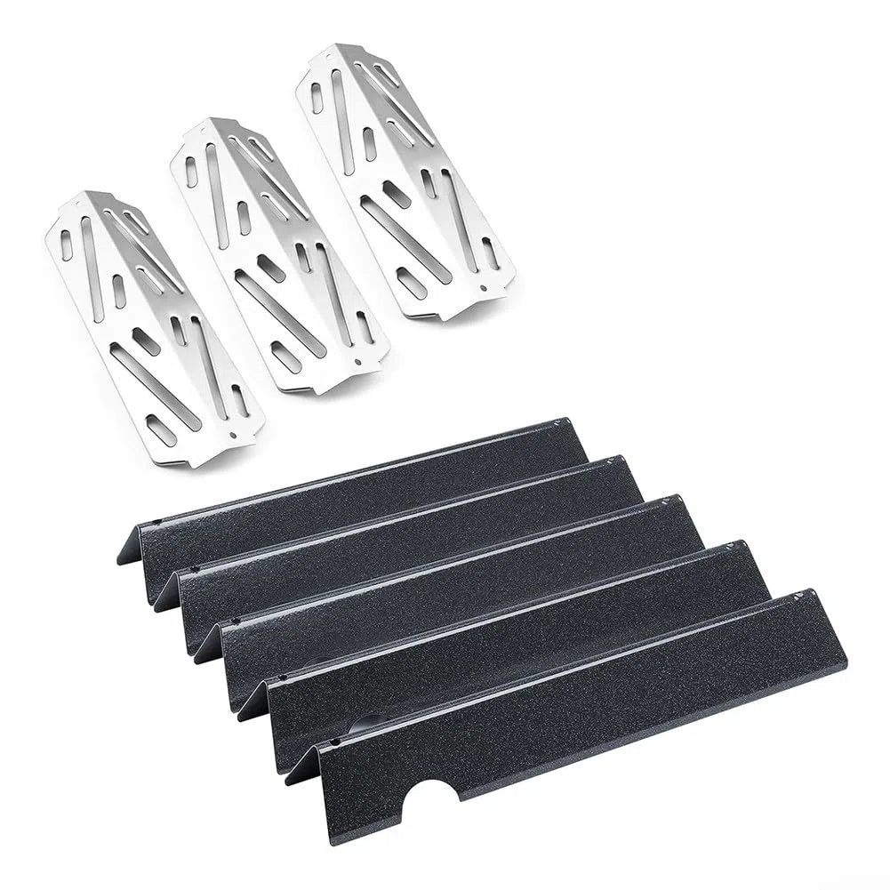 Barre aromatizzanti in acciaio inossidabile per Weber per Genesis II per serie LX 300, parti di ricambio deflettore di calore da 43,4 cm in acciaio inossidabile per modello 66032 66040