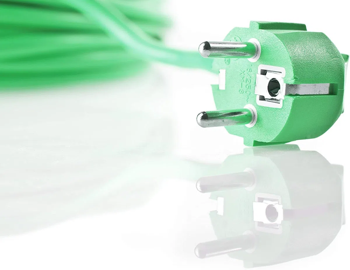 Cavo di prolunga Schuko 30 m IP44 3500 W verde per esterno