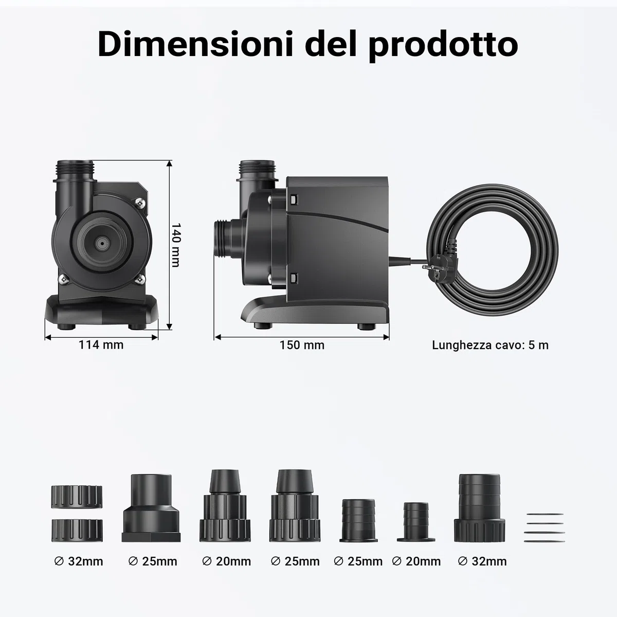 SunSun CPP-6000 Pompa piscina per ricircolo e filtraggio 6000l/h 40W, Pompa di circolazione