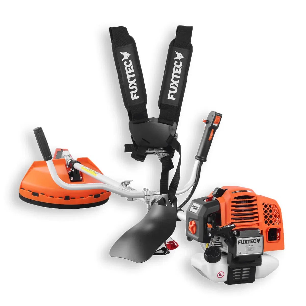 FUXTEC Decespugliatore a scoppio FX-MS162 - Motore 2 tempi 62cc - Testina a filo e lama in metallo - Impugnatura doppia ergonomica - Serbatoio 1L - Sistema antivibrazione - Tracolla inclusa
