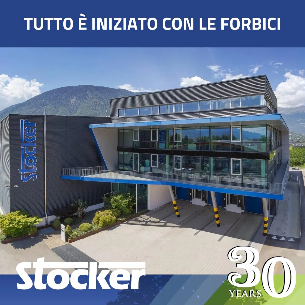STOCKER - Manico telescopico orientabile Magma in alluminio, 200-310 cm, per Art. 312, 316, 317, 318