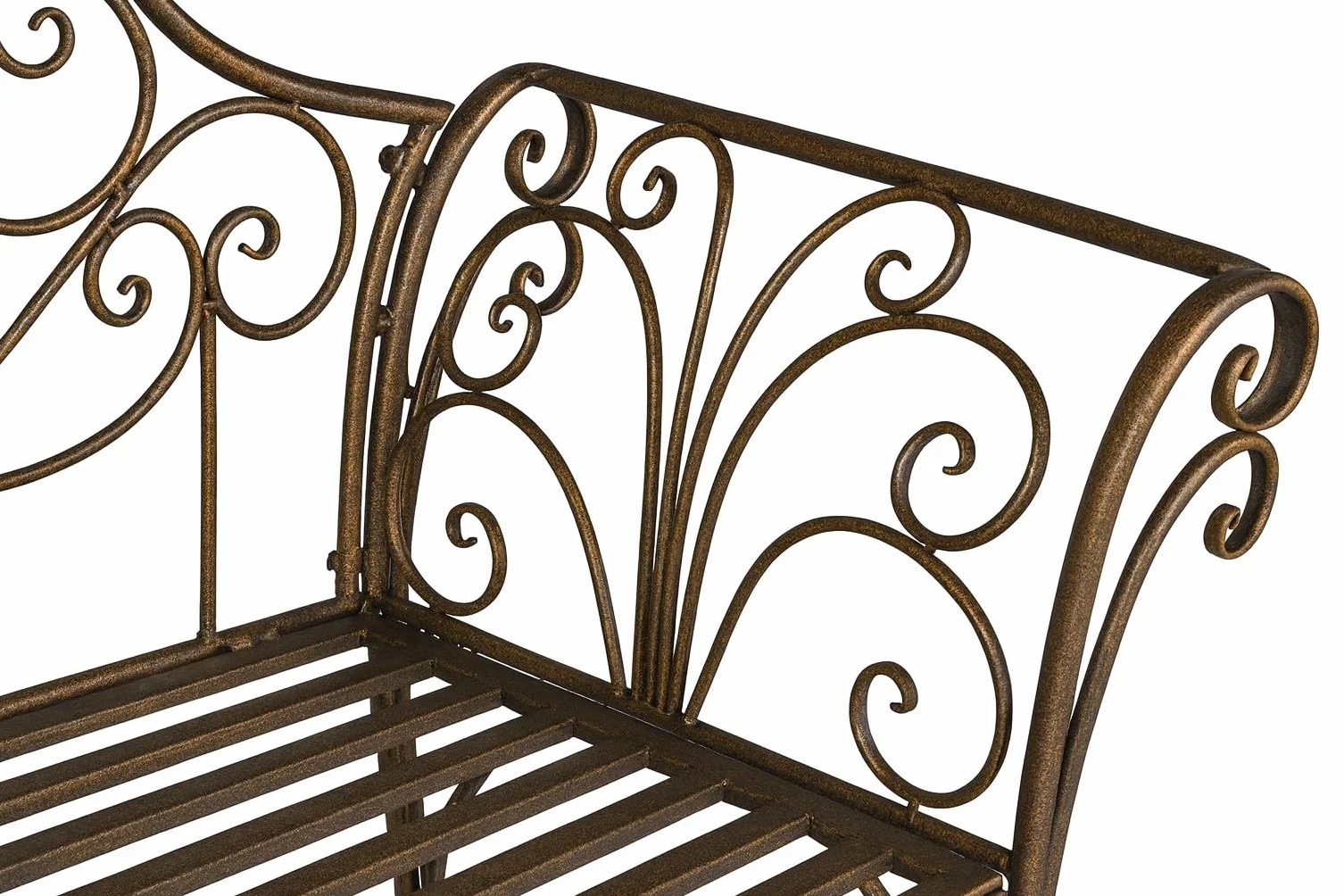 Biscottini Panca da Giardino - Panchina da Esterno - Divanetto in Ferro Bronzato - Panchina da Giardino 135x50x92 cm - Panche da Giardino in Metallo - Seda 2 Posti - Panchine Ghisa