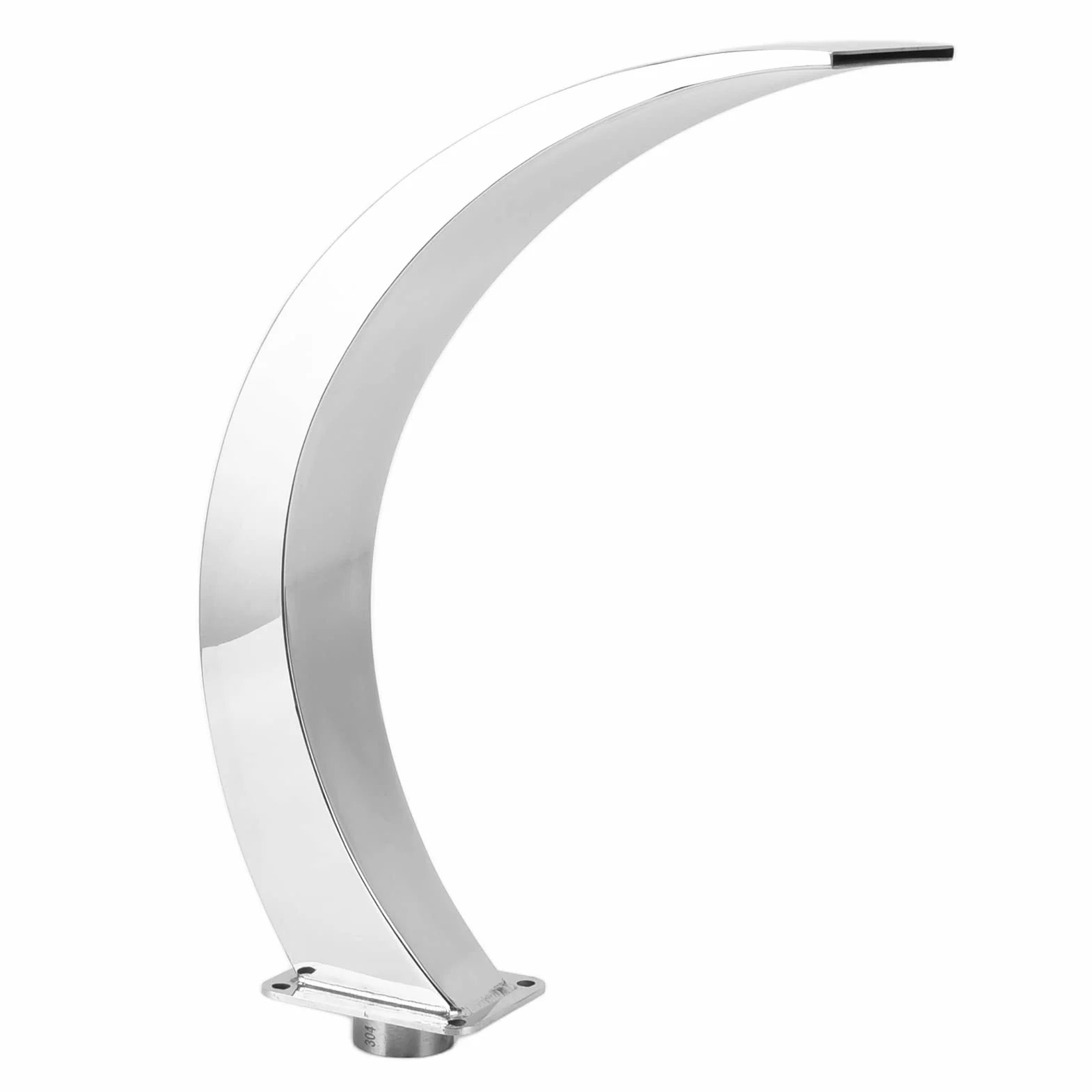 Fontana a cascata per piscina, con filettatura interna G1, in acciaio inox 304, design arrotondato, curvo, fontana per parco giochi