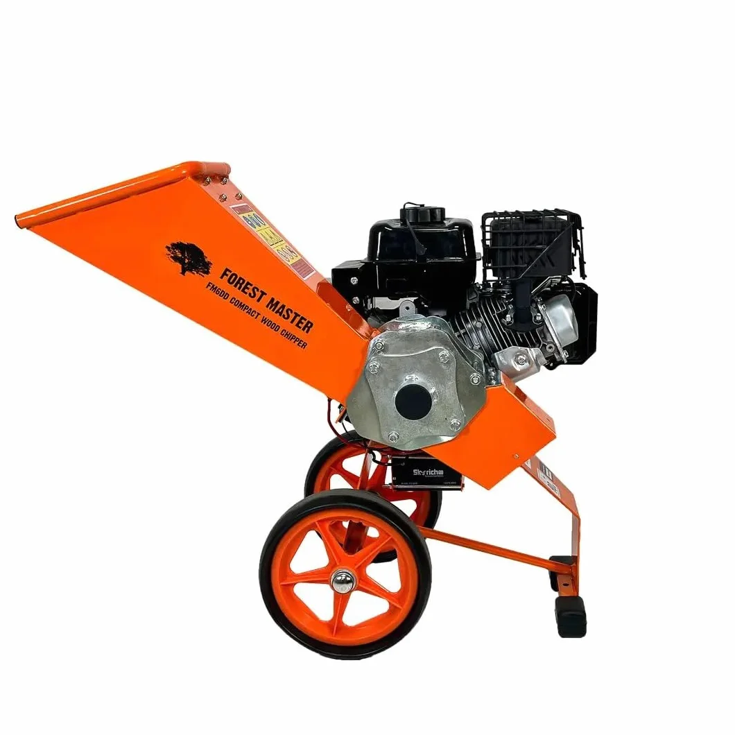 Forest Master FM6DDES-MUL - Cippatrice e trituratore da giardino a benzina da 6 HP con avviamento elettrico, trinciatrice autoalimentante, rami fino a 50 mm, ideale per tutti i rifiuti verdi da
