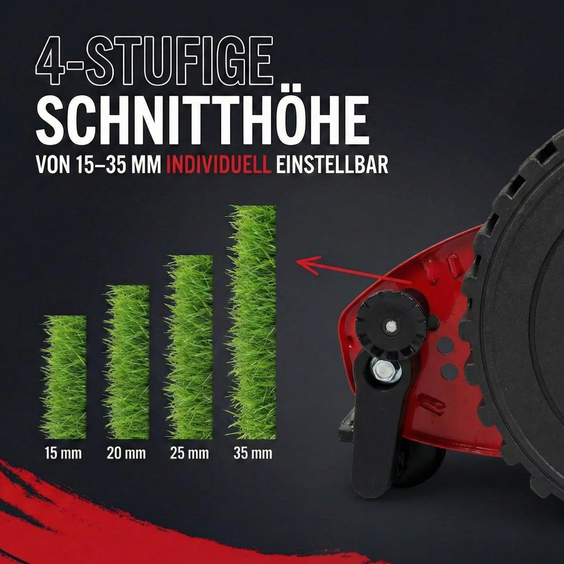 STAHLMANN RoyalCut - Tosaerba 40 cm, cestello 32 litri, 4 livelli altezza taglio – tosaerba manuale – silenzioso ed ecologico