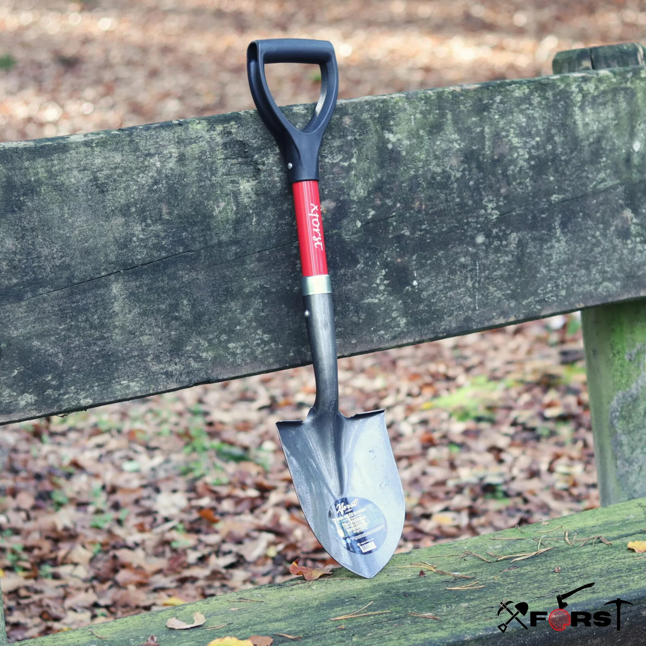 Xforst Set da giardinaggio con piccone e mini-pala, con manico in fibra di vetro e teste in acciaio forgiato, robusti e leggeri, ideali per giardinaggio, campeggio e prospezione. X-S800 & X-PF45.