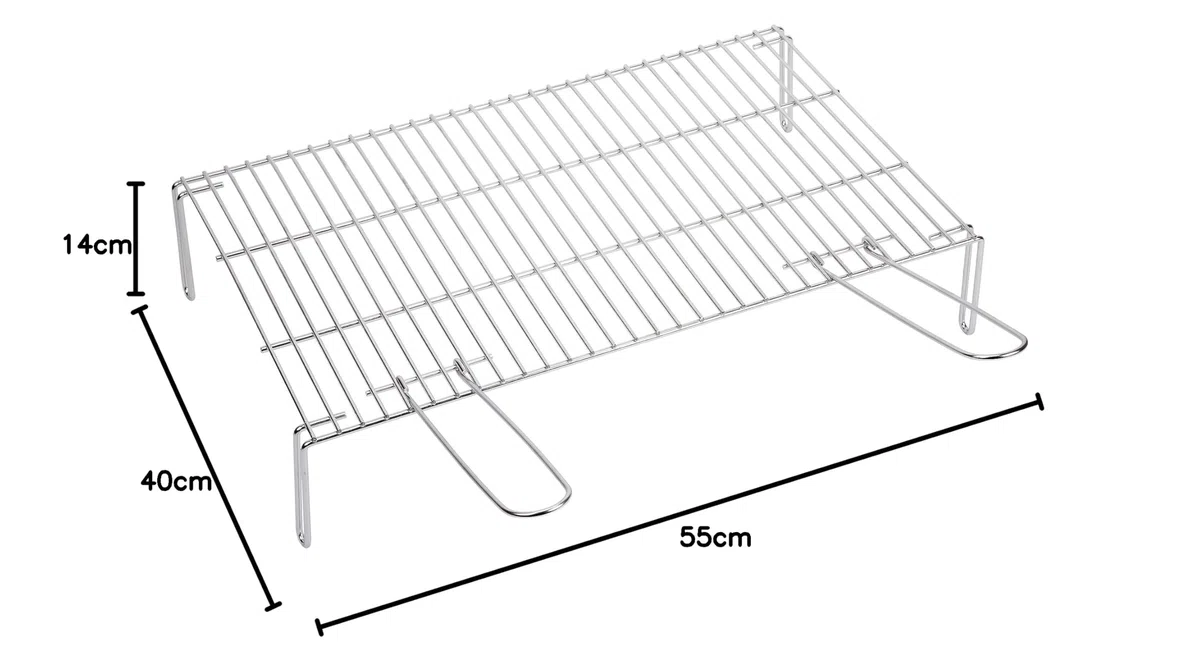 Griglia barbecue zincata 55x40 con piedini