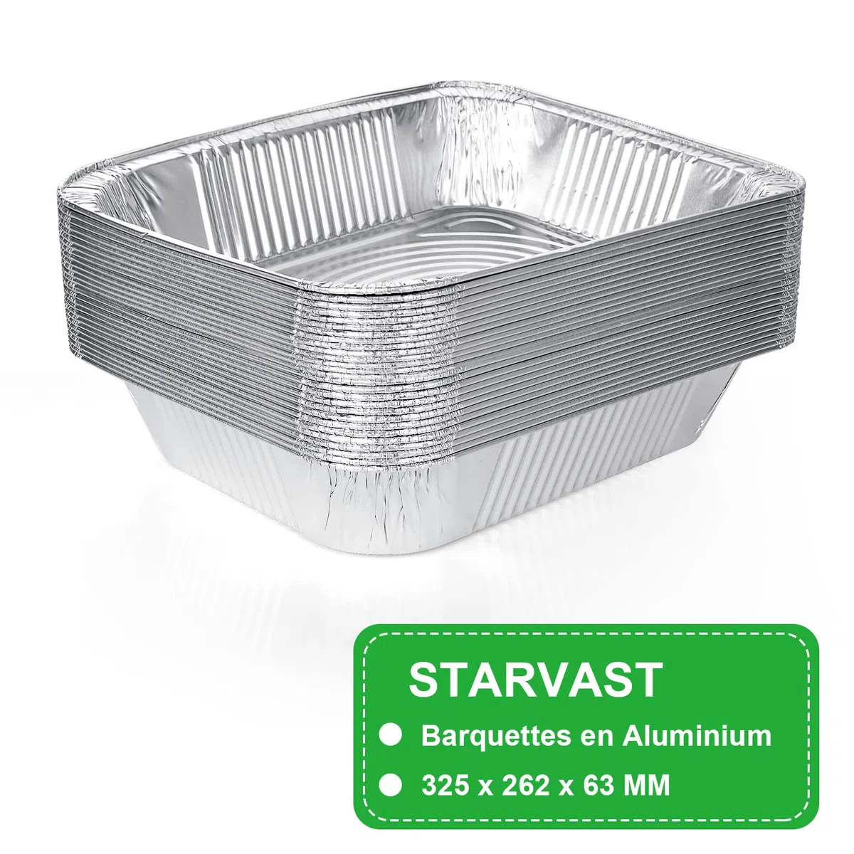 SENENQU 30 Pezzi Teglia Alluminio 3500 ml Senza Coperchio, Teglie Alluminio Usa e Getta per Barbecue Usa e Getta Forno Buffet Griglia Catering e Cucina