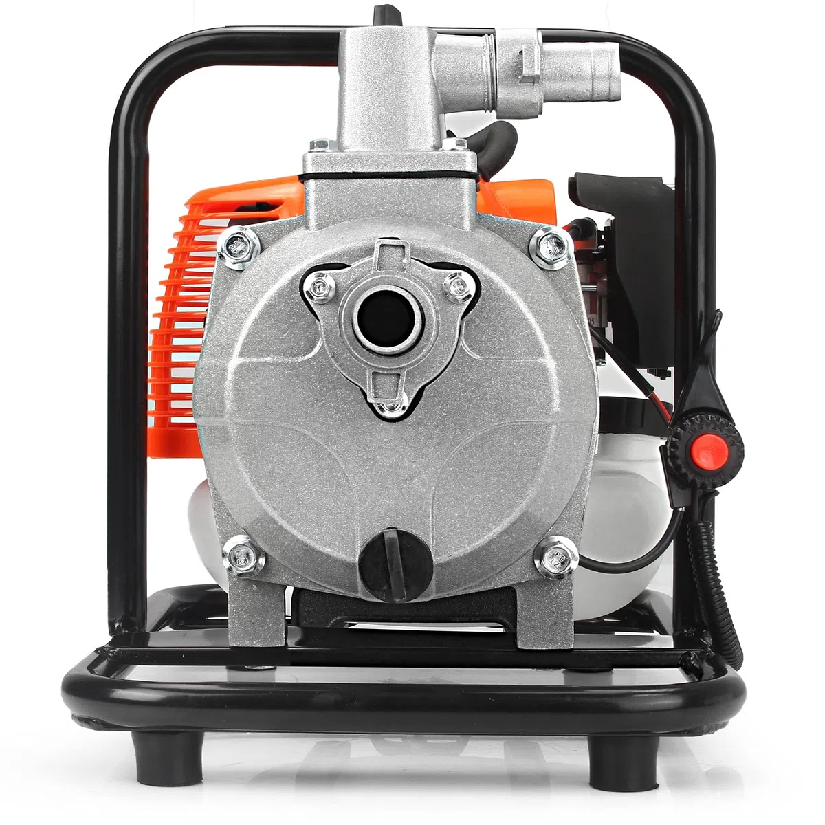 Motopompa Autoadescante 1" Benzina 2T 5.2HP, Nero/Grigio, Pompa per Acqua, Industriale, Acciaio Inossidabile o Ghisa, Portata 150-300 L/min, Altezza 8m, Prevalenza 25m, Max Pressione 3.3bar