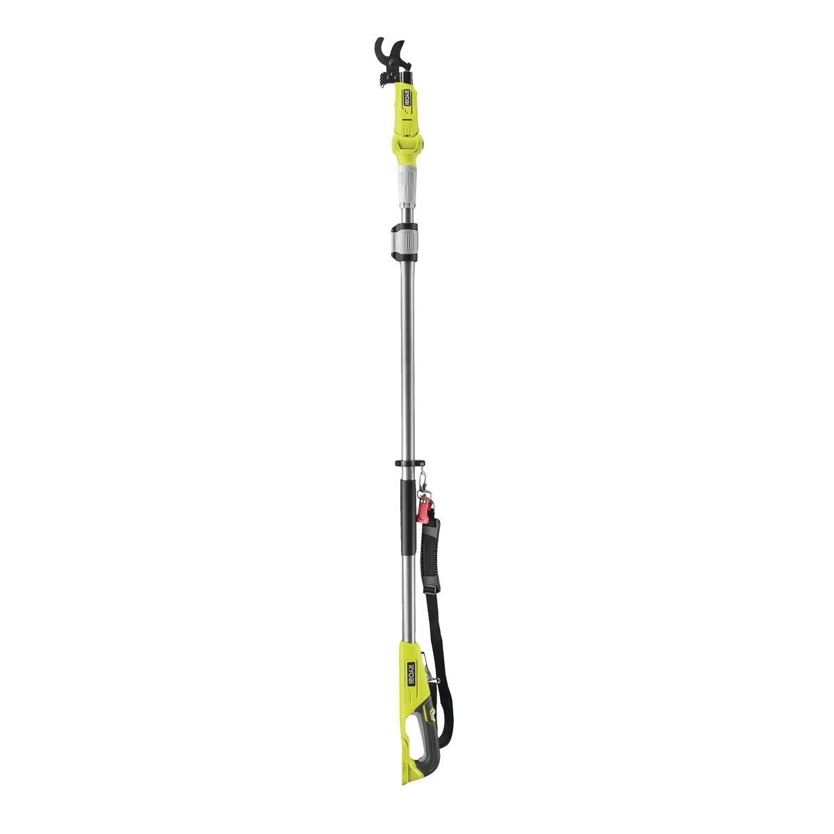 Ryobi RY18PLA‑0 Potatore Svettatoio Troncarami Telescopico 18V ONE+™, Asta Telescopica 1,9–2,7 m, Testina Pivotante 150°, Solo Corpo Macchina, Tracolla Inclusa