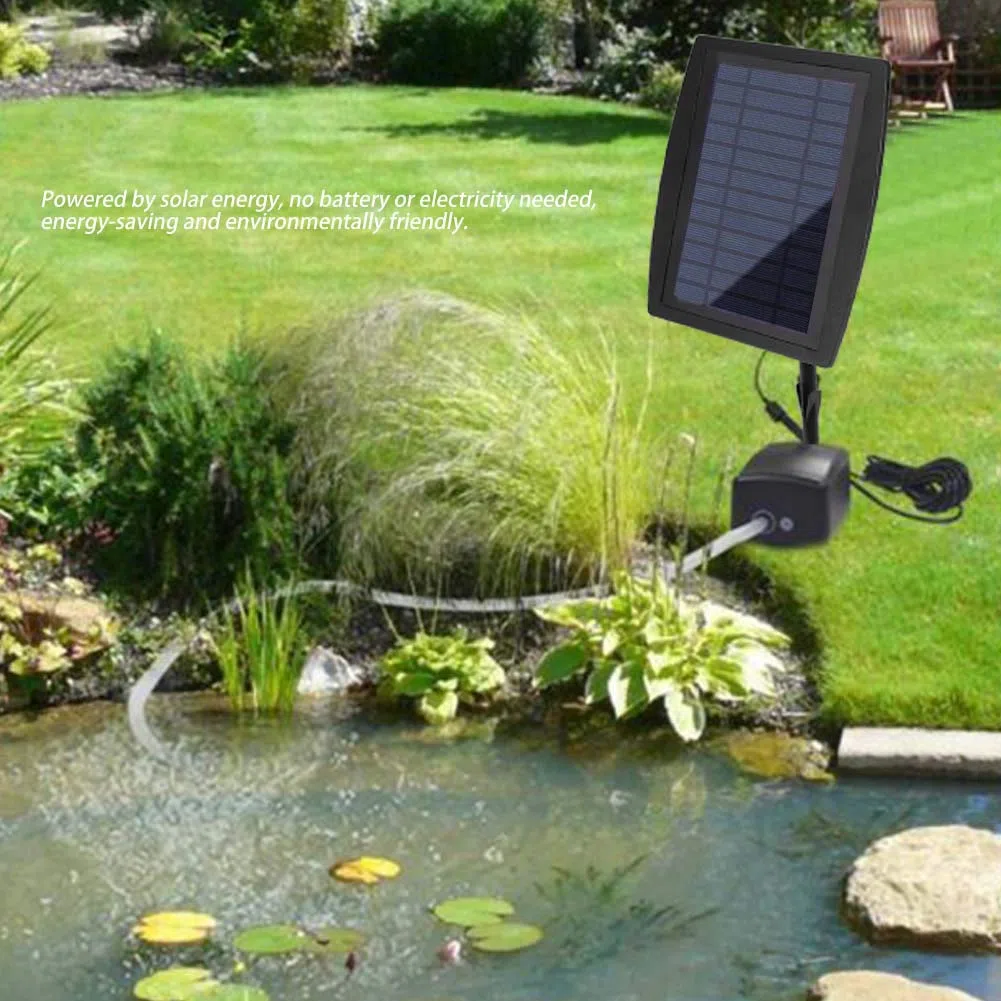Pompa ad aria alimentata solare, pompa ad aria alimentata solare dell'aeratore dell'ossigeno, 3 modalità di lavoro Pompa ad ossigeno dell'acqua per piscina esterna Stagno Fish Tank Garden